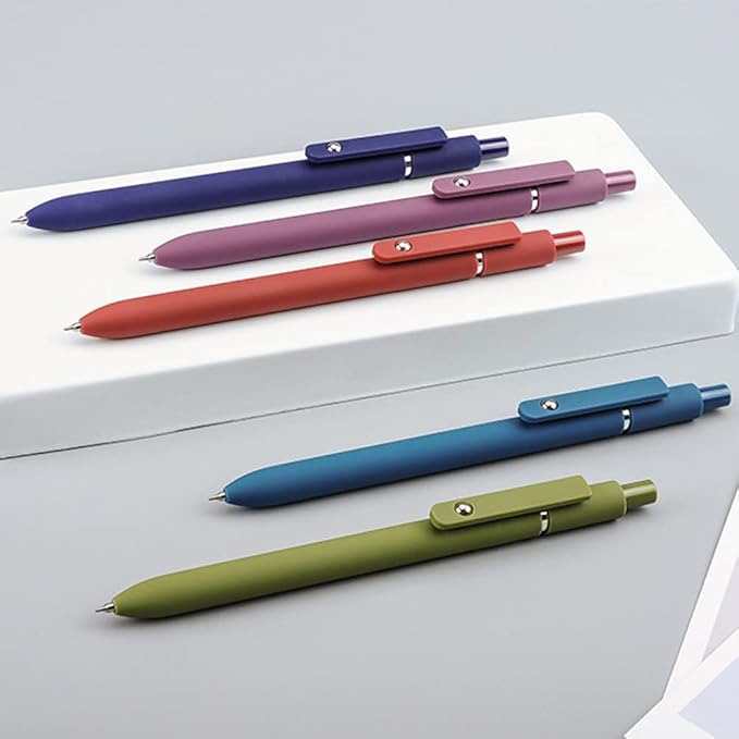 sencoo 5 pack Erasable Blue Gel Pens Fine Point Retractable Roller Ball Pens 0.5 mm Smooth Writing Pens Cute Pens School Office Gift Pens
