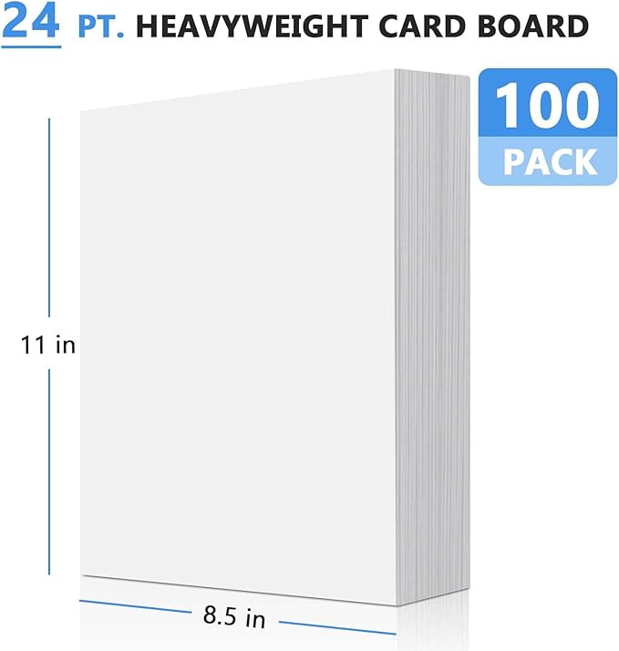 8.5 x 11 Inch Fabric Backing Board, Poster Boards and Plastic Alligator Clips for Folding and Storing Cloth Straight, Fabric Storage Boards-100 Set