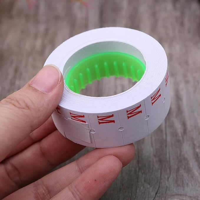 10 Rolls White Label Labeling 22mm X 12mm White Retail Shop Label Set