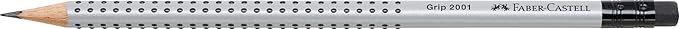 Faber-Castell Grip Graphite Pencils with Erasers – No. 2.5, 8mm, Drawing Pencils for Kids, Sketch Pencils, Art Pencils for Drawing and Shading (12 Count)