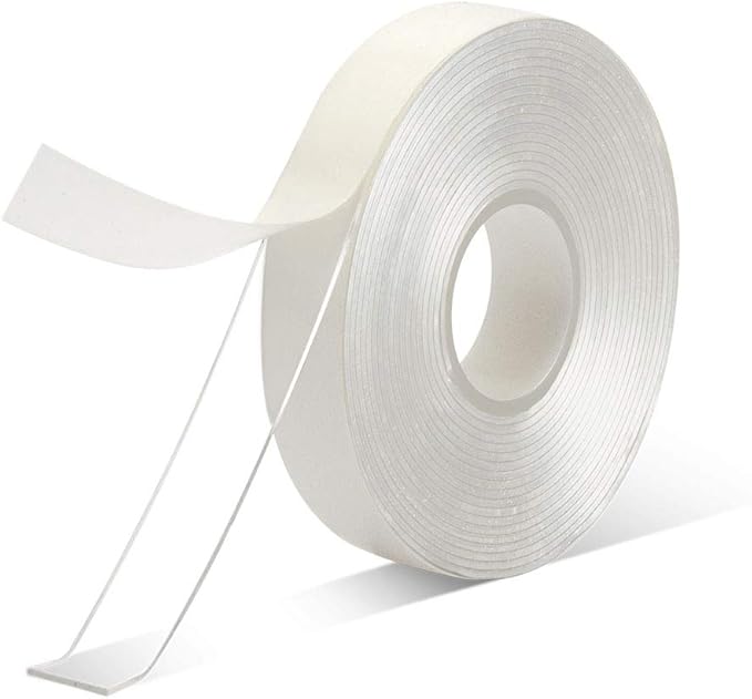 VERSAF Double Sided Adhesive Tape -1/2" 10' Acrylic Transparent Removable No Residue Double Sided Heavy Duty Mounting Tape for Home/Office/Wall Decor(Pack of 1 Roll)