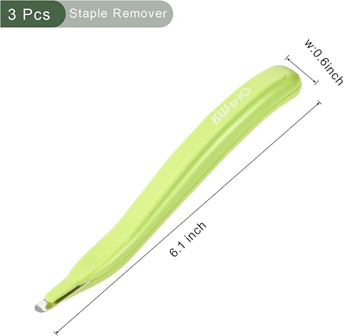 YOKIVE 3 Pcs Staple Remover, Office Magnetic Stapler Puller | Remove Staples Great for Office Home Desktop Accessories (Green)
