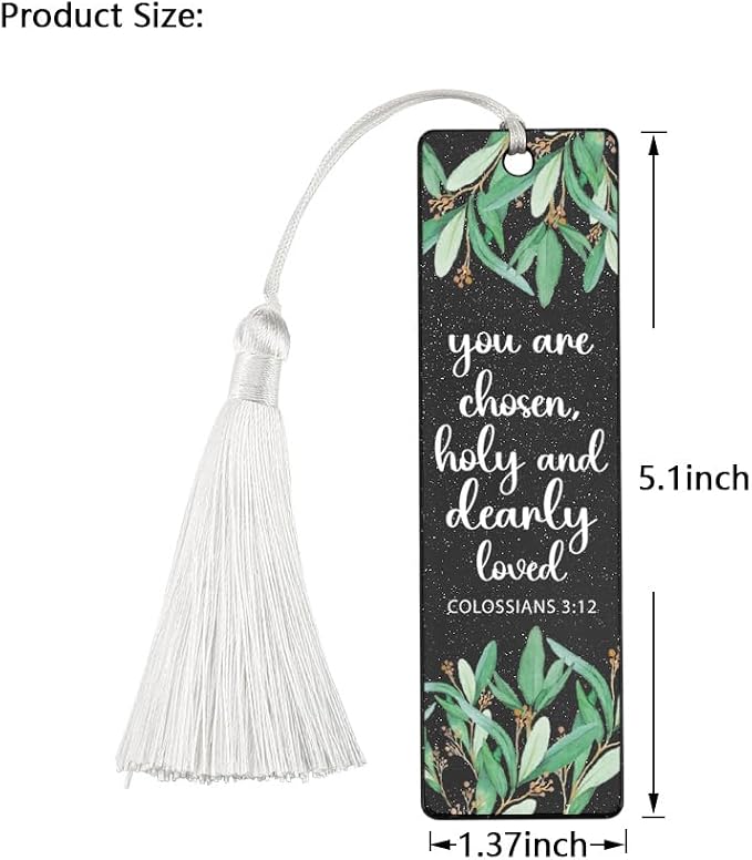 Christian Affirmation Bookmark, Heartening Gift for Believers, Uplifting Present for Spiritual Readers, Faith - Based Reading Gift, Unique Floral & Scripture Design Bookmark, WCB41