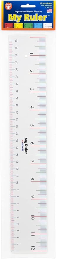Hygloss Paper Ruler - 12" Bulk Rulers for Classroom, STEM, Easy-to-Read Numbers, White Cardstock, 24 Pack