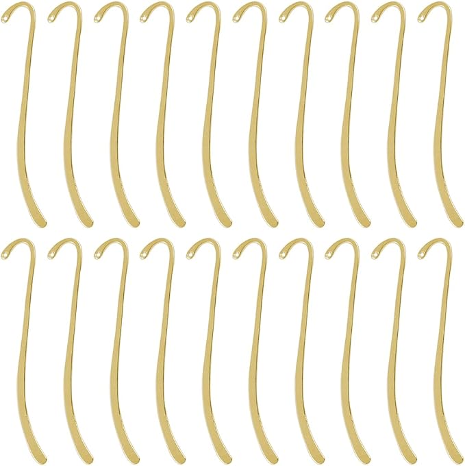 20Pcs Metal Bookmark Hairpin Beading Vintage Bookmark with Hook Alloy Retro Jewelry Making Charms for Crafting Adults Teachers Daily Reading Reading and Enthusiasts Gifts