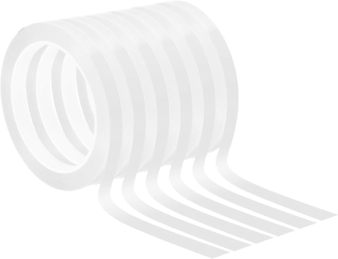 PATIKIL 3/8" Whiteboard Tape, 6 Pack Thin Dry Erase Tape for Graphic Chart Marking DIY Art, White
