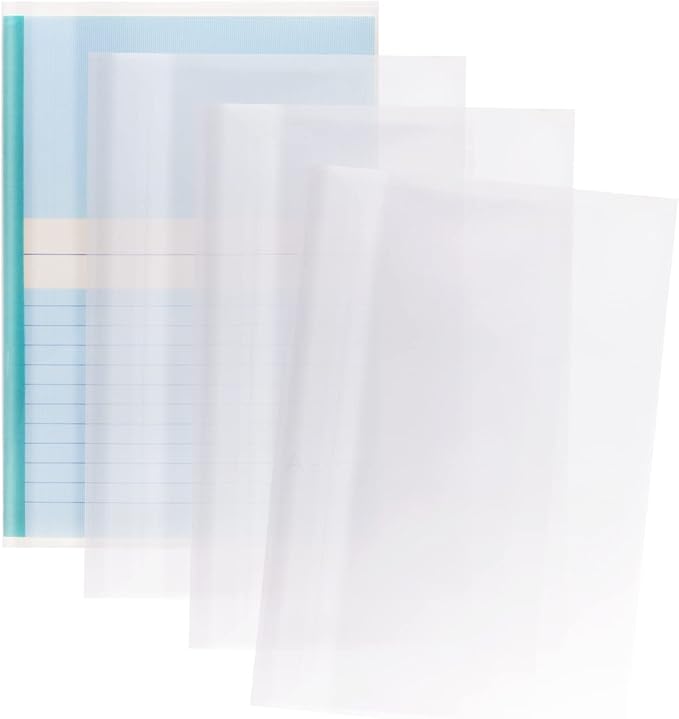 ONLYKXY 10pcs Clear Exercise Book Covers for Home Office Books Waterproof Plastic Sleeves (A5)