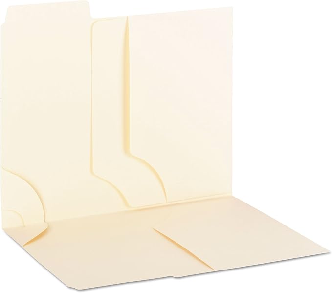 Smead 3-in-1 SuperTab Section Folder, Oversized 1/3-cut Tab, Letter Size, Manila, 12 Per Pack (11904)