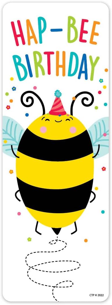 CTP HAP-BEE Birthday Bookmark, 30 Count (Creative Teaching Press 10667)