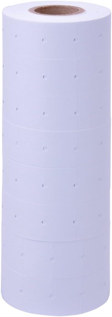 White with No Tamper Proof Slits Labels to fit Towa®GL/ SpeedyMark4/ Halmark Model "L" Price Guns 16 Pack (Free Ink Roll Included)
