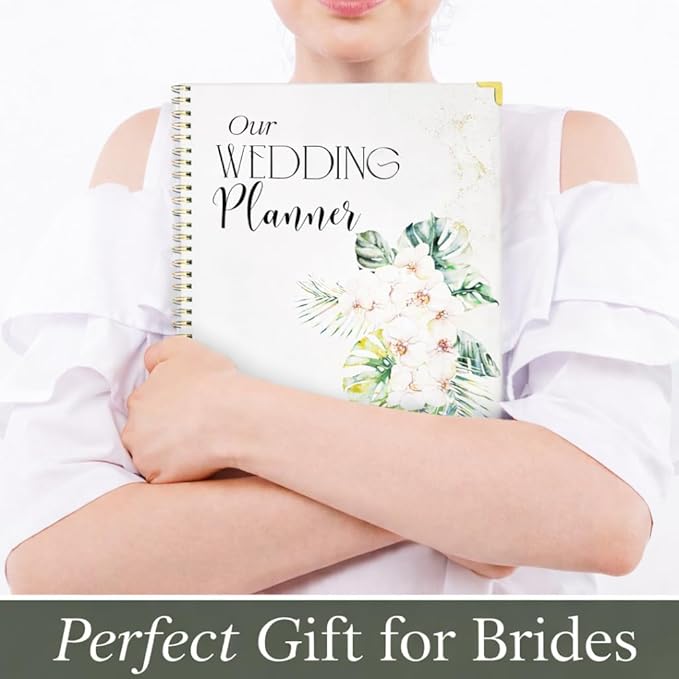 Wedding Planner Book and Organizer for Bride and Groom - Engagement Gift, Wedding Planner with Checklist, Timelines, & Budget Tracker - Includes Free QR Code for Exclusive Digital Tools.