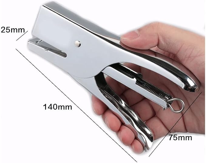 Desk Stapler Labor-Saving Handheld Stapler Metal Small Stapler Labor-Saving Stapler Office Desktop Accessories 40 Pages Capacity for Office Or Desk School Supplies (Color : A)