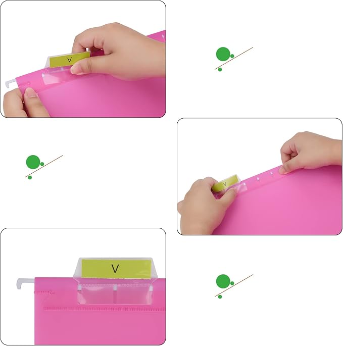 15 Pcs PP Hanging File Folders Letter Size,Hanging Folders with Tabs,File Folders for Filing Cabinet Hanging Files for Bulky Files,Medical Charts,Office AMD School Desktop File Storage