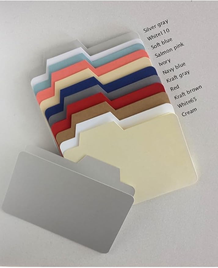 20 Mini File Folders: 5 inches x 3.75 inches - Made from Cardstock in Matte Finish (Coral Pink)