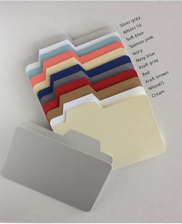 20 Mini File Folders: 5 inches x 3.75 inches - Made from Cardstock in Matte Finish (White)
