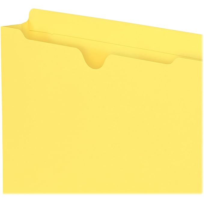 Smead File Jacket, Reinforced Straight-Cut Tab, 2" Expansion, Letter Size, Assorted Colors, 50 per Box (75673)