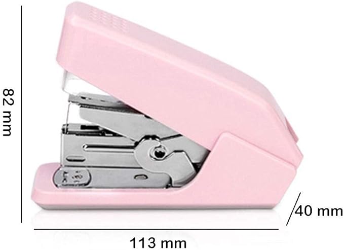 Liudan Stapler Mini Stapler, Movable Multifunctional Staple Container, Pink Ladies Stationery, Hand, Compact, 20-Sided Capacity (Blue) Office Stapler (Color : A)