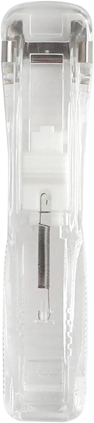 Portable Binder Clip Stapler, Includes 150 Reusable Clips, Push Clip Staplers, Mini Push Stapler Clamp Staplers for Desktop Document Home School Desk Office (P#)