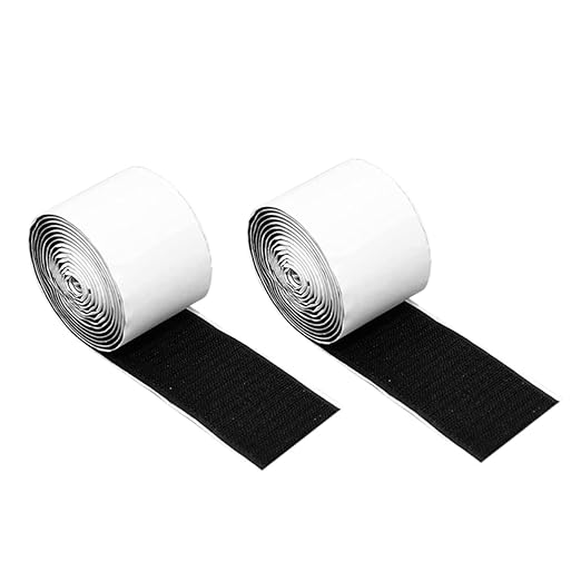 Kisangel 2rolls Professional Pedalboard Mounting Tape Hook and Strip for Electric Guitar Pedals Strong Adhesive Tape for Pedal Board for Musicians and Guitar Enthusiasts