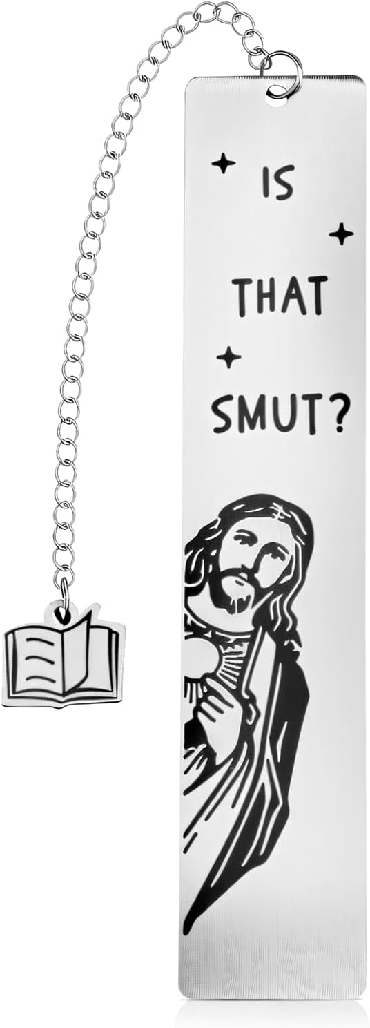 Funny Gifts Bookmark - Novelty Gag Book Mark with Chain, Stainless Steel Book Marker Gifts for Women Men, Books Lovers, Readers, Coworkers, Christian Gift