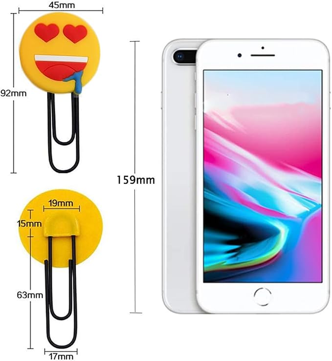 Cute Bookmarks, Funny Paperclip Bookmark, Novelty Emoticon Book Marker for Girls, Boys, School Student (Random 10PCS)