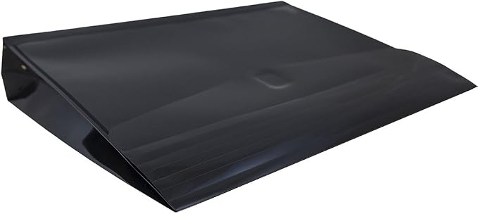 JAM PAPER Plastic Expansion Envelopes with Hook & Loop Closure - Letter Booklet - 9 3/4 x 13 with 2 Inch Expansion - Black - 12/Pack