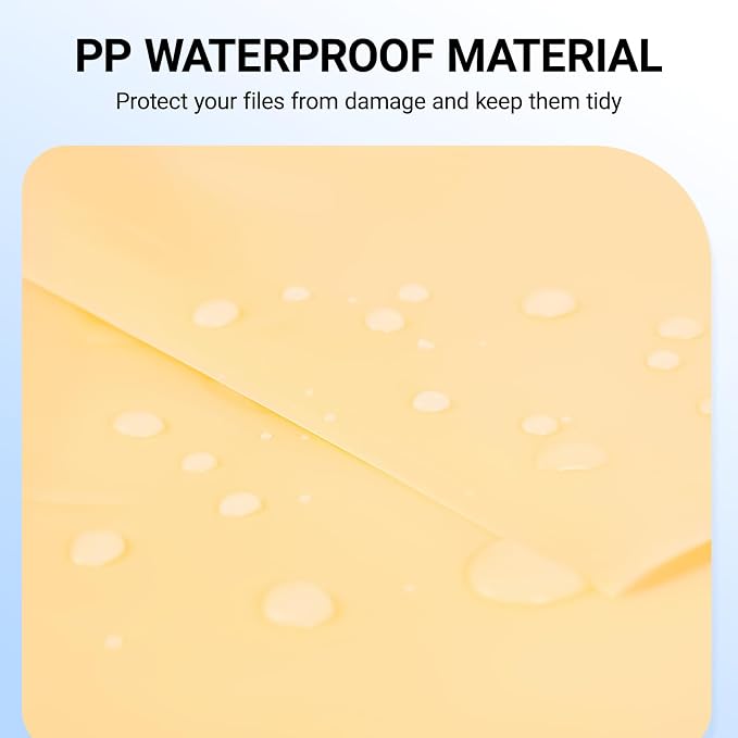 Plastic Hanging File Folders, 6 Pack Manila Hanging Folders，Letter Size with 1/5-Cut Tabs, Strong for Bulk Files, Documents and Paper, Office & Home Filing