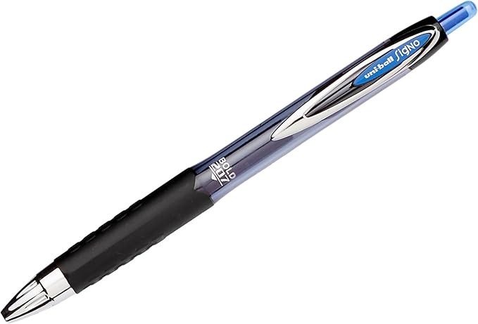 uniball 207 Retractable Gel Pens, Bold Point (1.0mm), Blue, 12 Pack