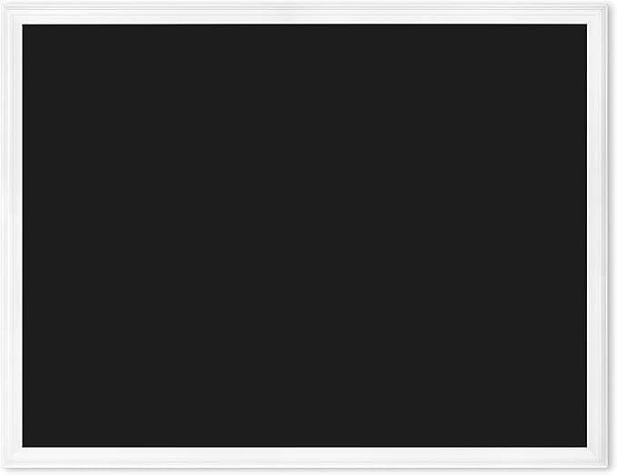 U Brands Magnetic Chalkboard for Walls, 30" x 40", White Wood Style Frame, Large Magnetic Board, Premium Matte Surface