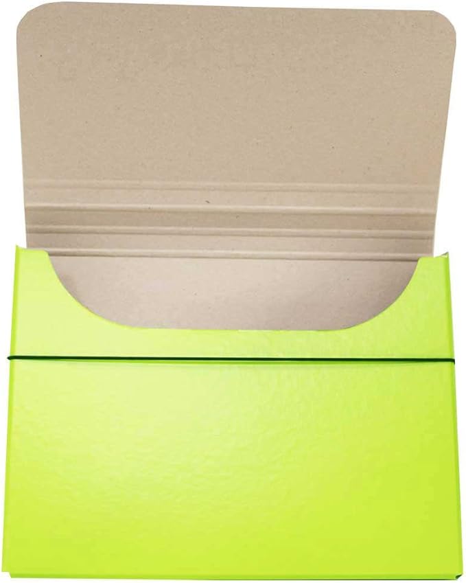 JAM PAPER Strong Thick Portfolio Carrying Case with Elastic Band Closure - 10 x 1 1/4 x 13 1/4 - Lime Green - Sold Individually