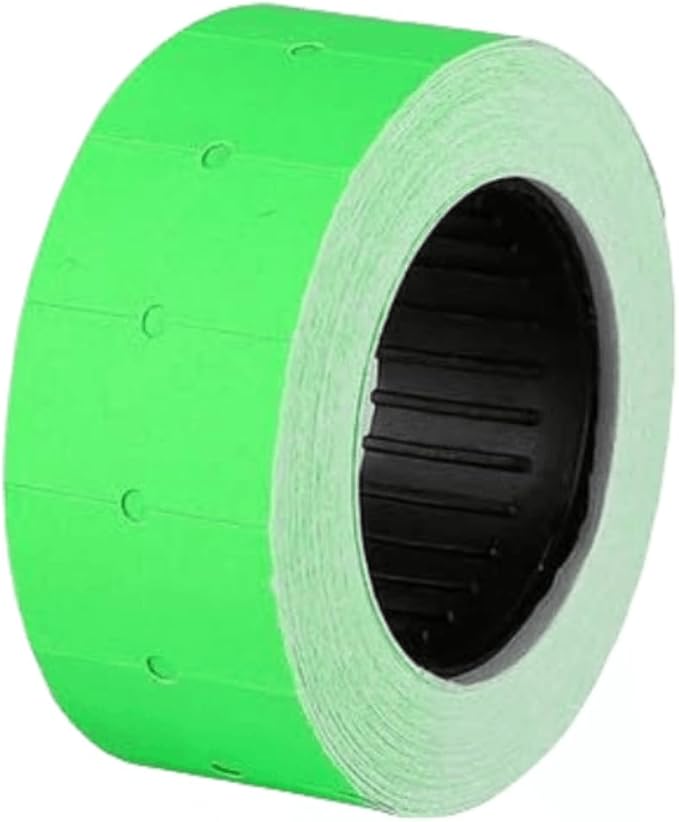 10 Rolls Labels Paper Suitable for MX-6600, MX-6602, YH-689 Price tag 2-line Marking Gun Pricemarker Labels (Without Gun (Green)