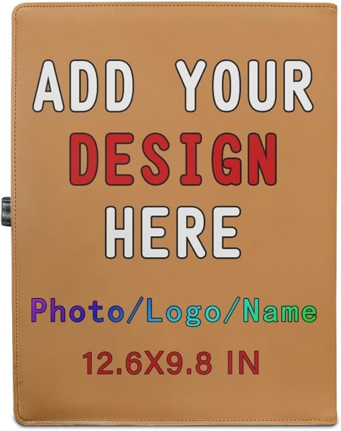 Personalized Padfolio with Logo Photo Name, Custom Business Portfolio Folder for A4 Clipboard Documents/Card Holder, Peru