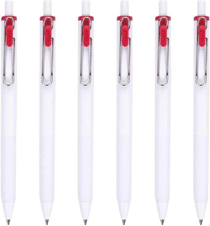 Uni-Ball one Retractable Gel Pens, Medium Point (0.7mm),Baked Apple Ink, 6 Pens