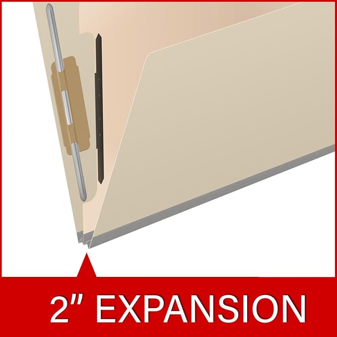 18 Pt. Manila Classification Folders, Full Cut End Tab, Letter Size, 1 Divider (Box of 10)
