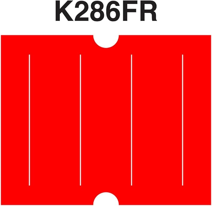 Fluorescent Red Labels to fit Towa®GL/ SpeedyMark4/ Halmark Model "L" Price Guns 16 Pack (Free Ink Roll Included)
