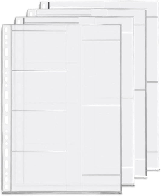 4 Pack B5 Binder Name Card Organizer - Waterproof 19 Holes Business Card Holder for Personal Organiser