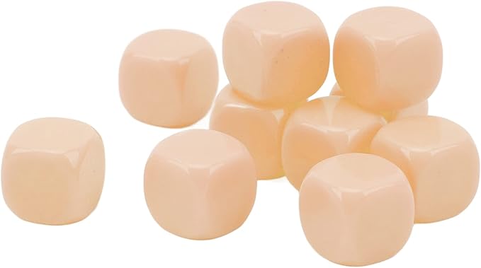 Drfeify Creative Crafts 30pcs in Established for DIY Projects and Educational Purposes, DICADOS of Plastic 6 Sides for Activities in The Classroom (Beige)