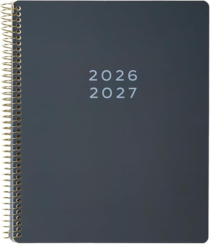 GO BIG Large-Print Planner April 2026–June 2027, 15-Month Twin-Loop-Bound Agenda Planner, Big Size, 8.5" x 11", Easy-to-Read Large Dashboard Layout, Navy Cover