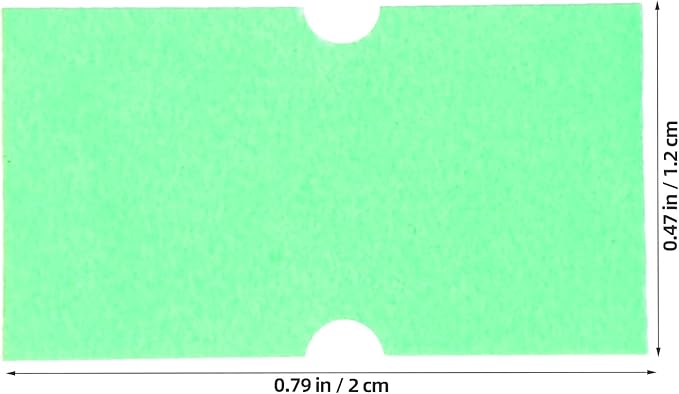 Price Tag Sticker 5000pcs Fluorescent Green Price Marker Label Paper Roll for Supermarket Pricing Machine, Adhesive Cost Decal for Commerce and Market Supply