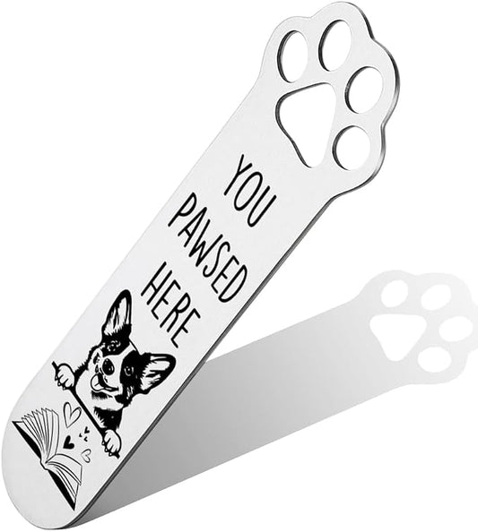 Corgi Gifts, Corgi Dog Bookmark for Corgi Dog Lover Book Lovers Bookworm Bookish Nerd, Corgi Gifts for Women, Bookmark Dog Lover, Book Club Gifts for Reader Dog Owner Lover-DX127