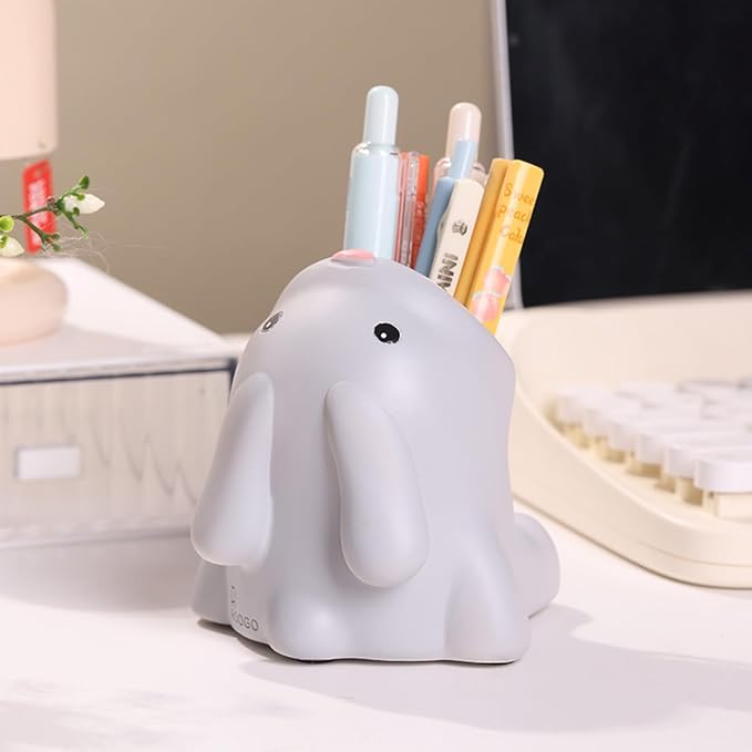 Funny Big Mouth Animals Pen Holder for Office Desk Accessories, Cute Cartoon Animals Makeup Brush Holder Pencil Cup Toothbrush Holder Vanity Organizer Kawaii Home Decor (Bunny)