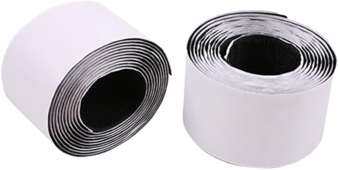 Totority Diy Self-adhesive Guitar Pedal Board Tape Hook and Loop Cord Organizer for Effect Pedals Temperature Resistant Strong Bond Easy to Cut Black White