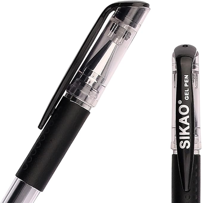 Black Gel Pens Bulk, 60 Pack 0.7mm Fine Point Gel Ink Rollerball Pens, Smooth Quick-Dry Black Ink No Smear, Comfortable Grip Pens for Office, School, Journaling, Note-Taking & Daily Writing