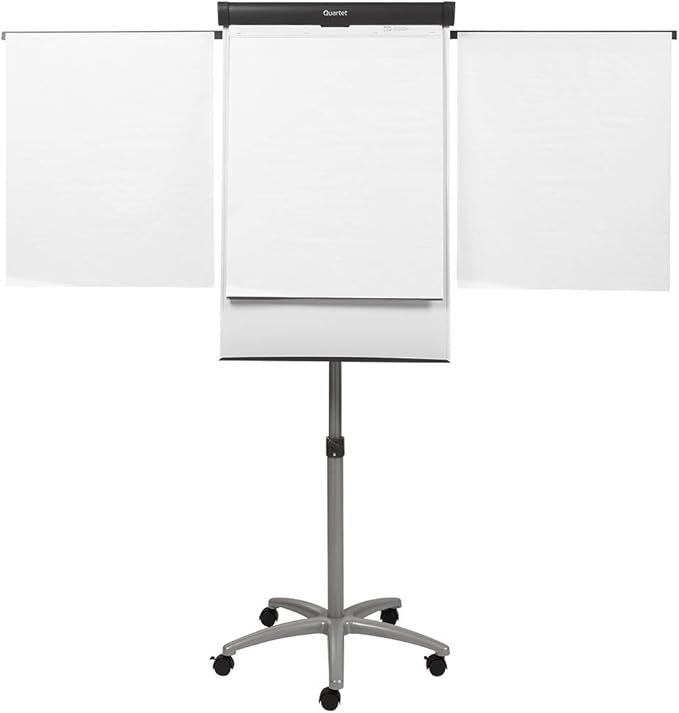 Quartet Easel, Magnetic Whiteboard/Flipchart, 3' x 2', Compass Mobile Presentation, Graphite Frame (ECM32EU)
