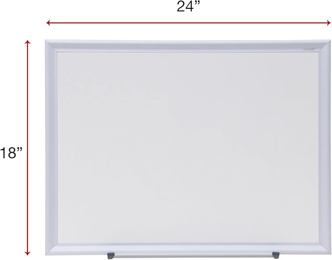 Universal 44618 Dry Erase Board, Melamine, 24 x 18, Aluminum Frame