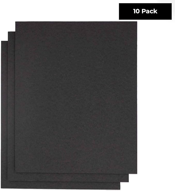 CountryArtHouse 10x18 Black Foamboards Acid-Free 3/16" Black Foam Core for Framing, Presentations, Crafts & More 10 Pack of Foam Boards