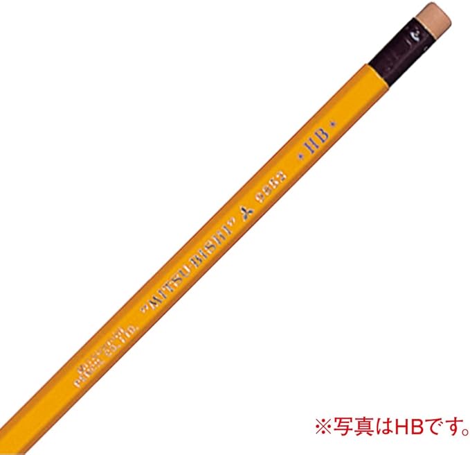 Mitsubishi Pencil 9852 B Pencil with Eraser, 1 Dozen K9852B