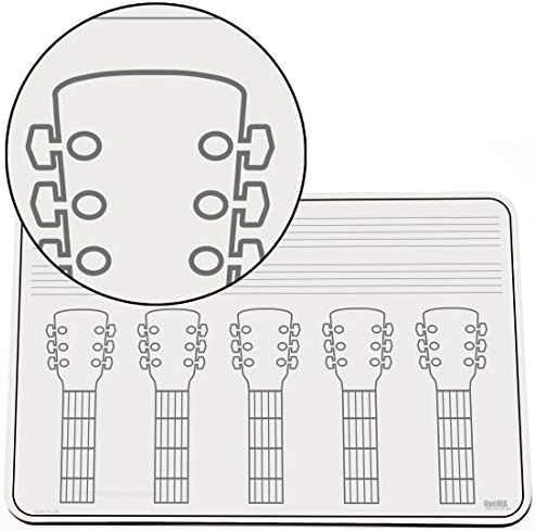 Optima 11" x 17" x 1/8" Music Lapboards Showing Music Staff Lines & Guitar Necks (11" x 17", Music Staffs & Guitar Necks)