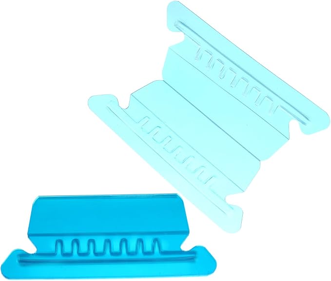 50PCS 2 Inch Blue PVC Hanging File Folder Tabs with Paper Insert Office Product Interior Folder Indexing Tool