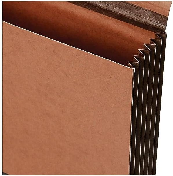 Staples® Heavy-Duty Wallet with Fully Lined Tyvek Gussets, 5 1/4" Expansion, Letter Size, Brown, 2/Pack